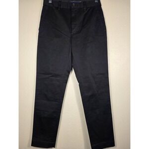 Polo Ralph Lauren Cropped Slim Fit Twill Chino Pant Black Women's Size 2 NWOT